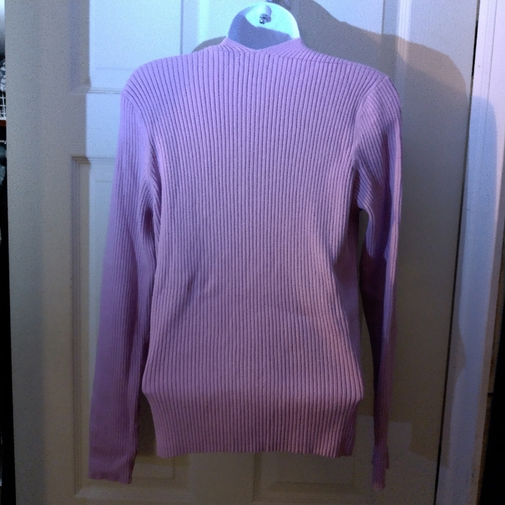 Lavender Ribbed-Knit top - Picture 5 of 5
